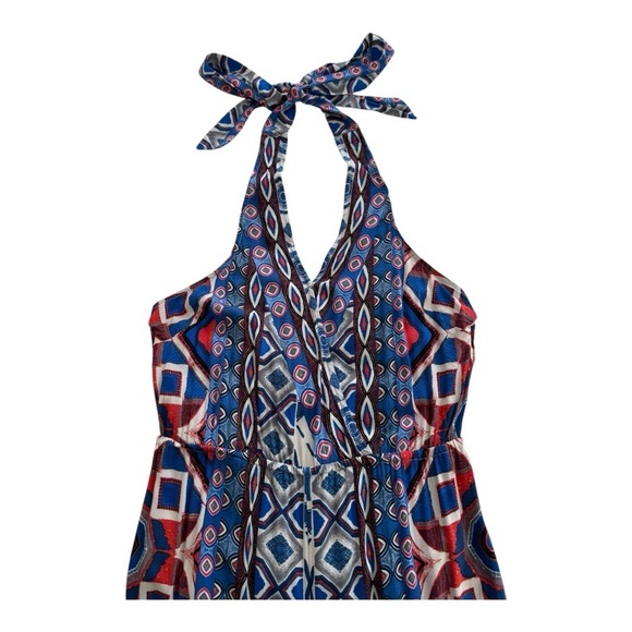 Flying Tomato Boho Print Halter Top Wide Leg Jumpsuit - Size Medium - Picture 5 of 12